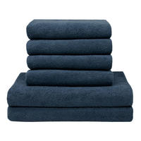 HANDTÜCHER SET, 6er-Set, 50x100 cm + 70x140 cm, 100% Baumwolle, Blau - Dunkelblau, Textil (50/100cm) - Zollner