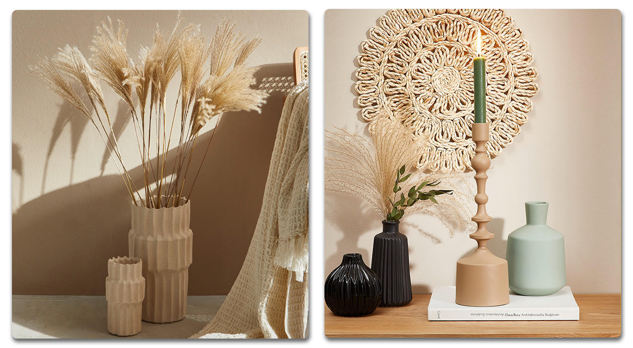 Heimtextilien in beige