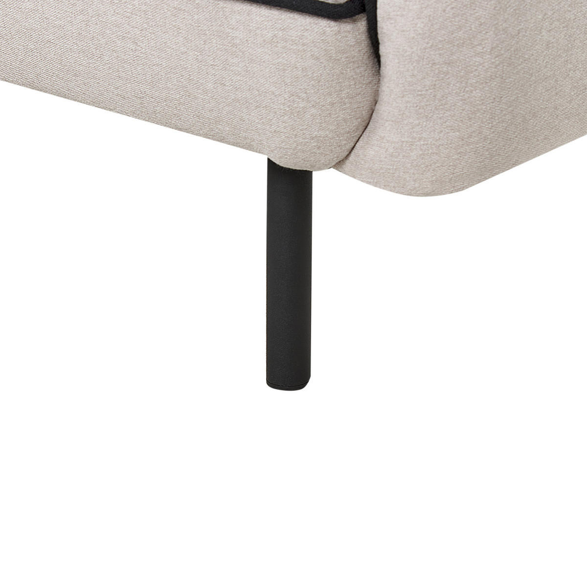 3-SITZER-SOFA hellgrau/schwarz Tonsberg - Schwarz/Grau, Textil (198/78/85cm) - Beliani