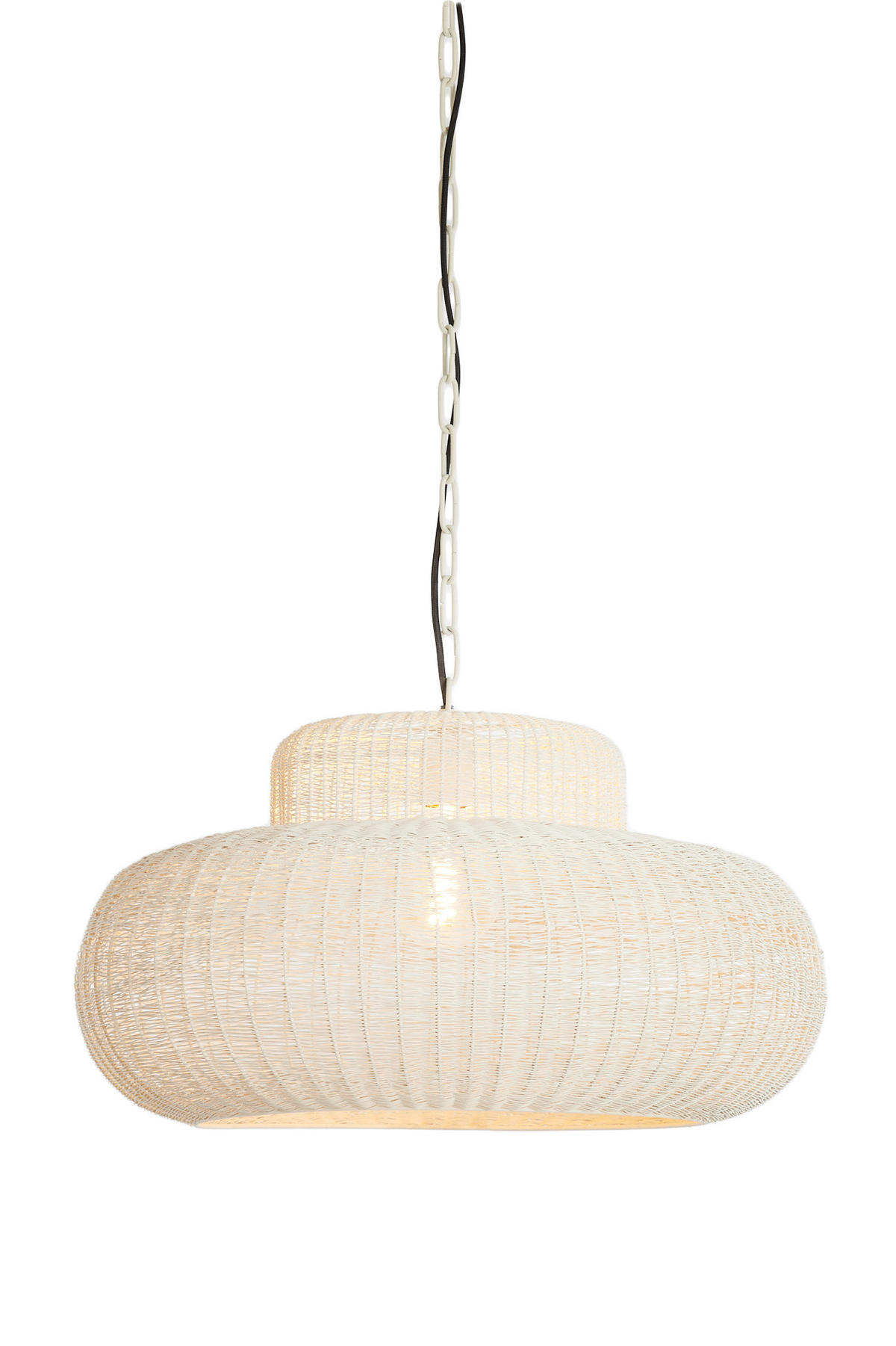 HÄNGELAMPE Piedra Weiß Ø59/31,5 cm - Weiß, Metall (59/59/31.5cm) - Light & Living