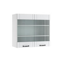 KÜCHENGLASSCHRANK Fame-Line Weiß Landhaus 80 cm - Weiß, Holzwerkstoff (80/72/34.1cm) - Vicco
