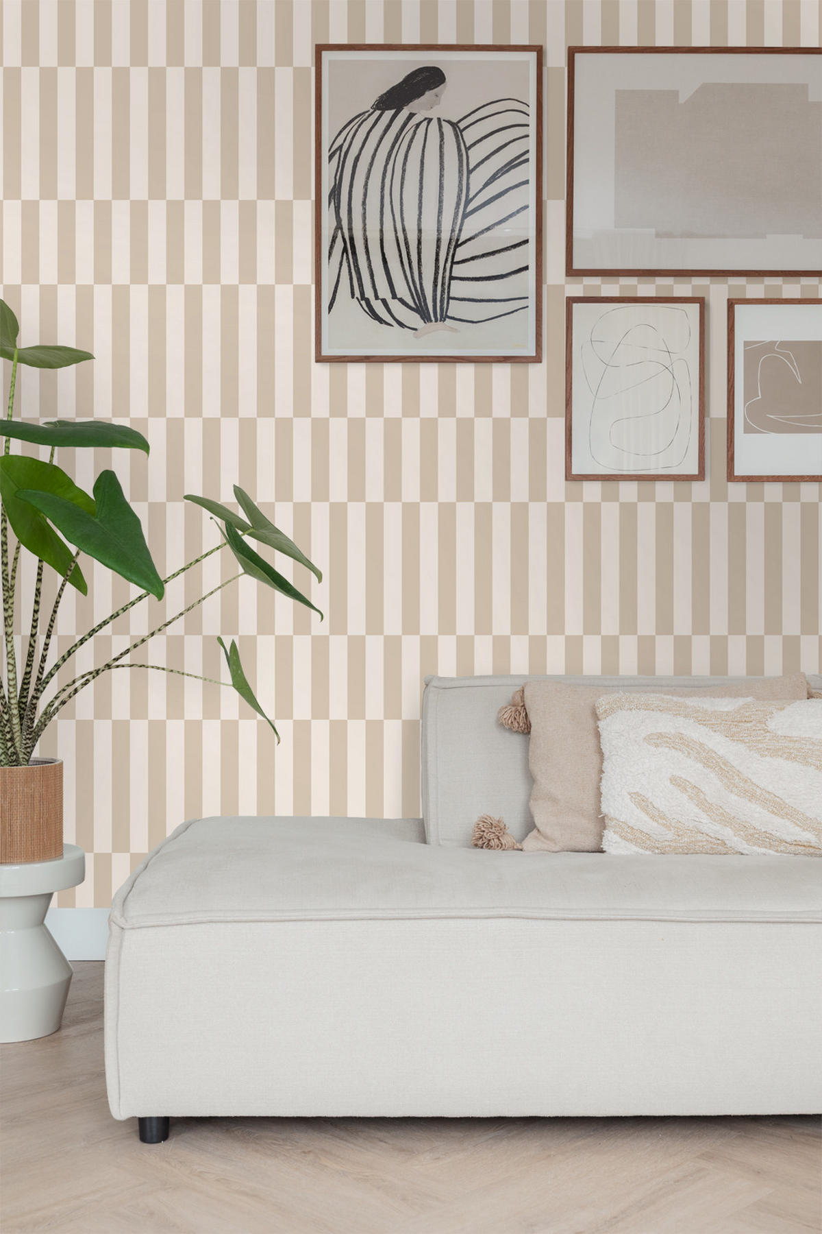 TAPETE Streifen 53 cm x 10.05 m - Beige, Papier (53/1000cm) - ESTAhome