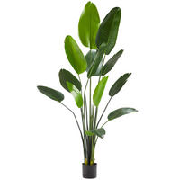 KÜNSTLICHER-PARADIESVOGELBAUM Tropic,stabiler Kunststoff-Blumentopf,grün - Grün, Kunststoff (180cm) - tectake