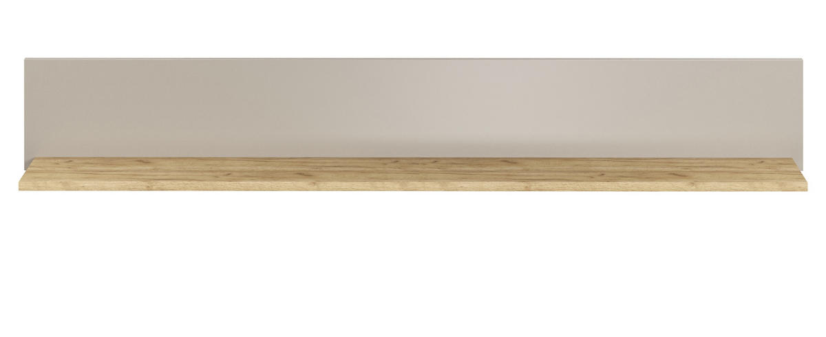 WANDBOARD Sand, Evoke Eiche, Wandregal 140 cm - Kaschmir, Holzwerkstoff (140/20/22cm) - Top.Furn