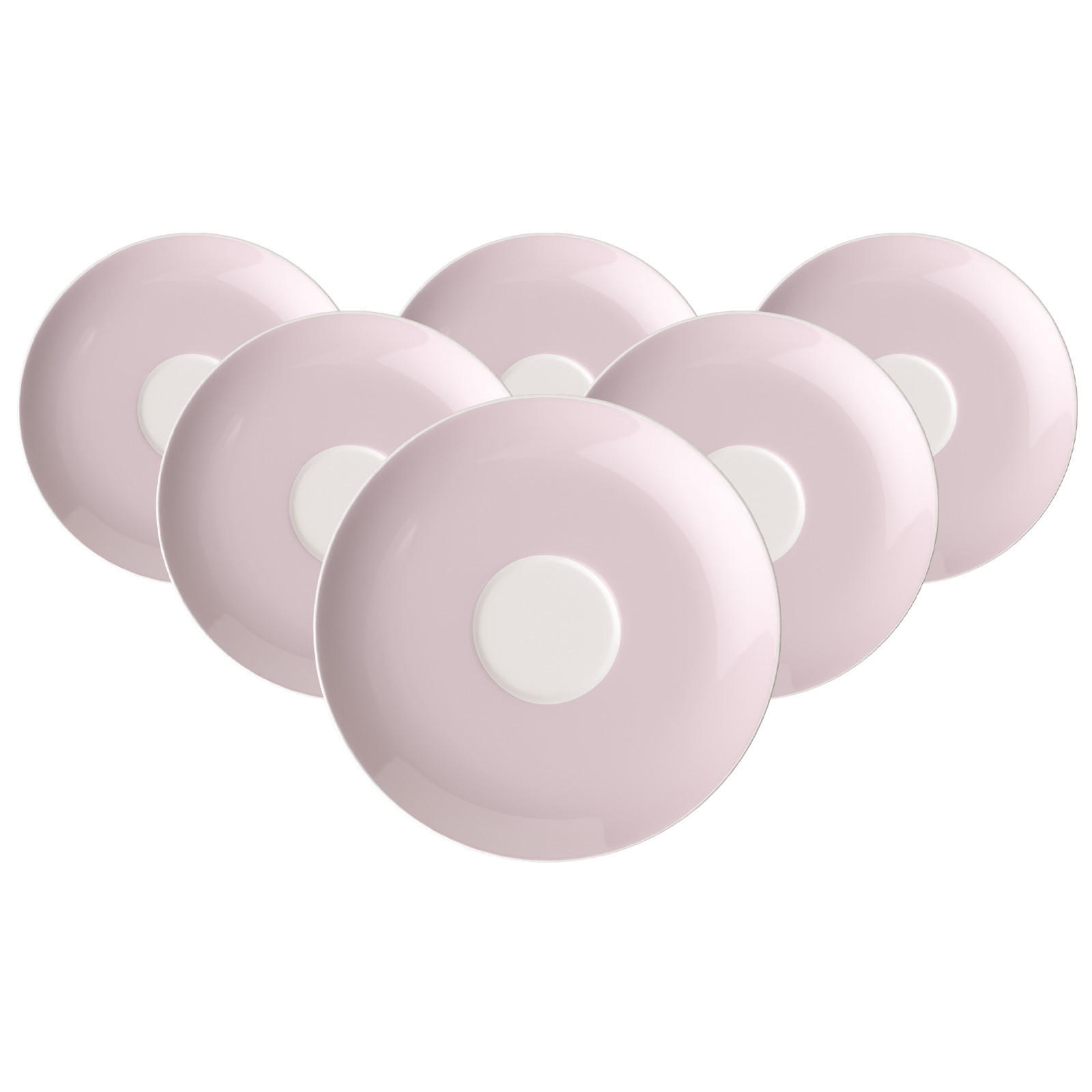 CAPPUCCINOUNTERTASSEN Rose Garden rosa ø 17,4 cm 6er Set - Rosa, Keramik (17.4cm) - Villeroy & Boch