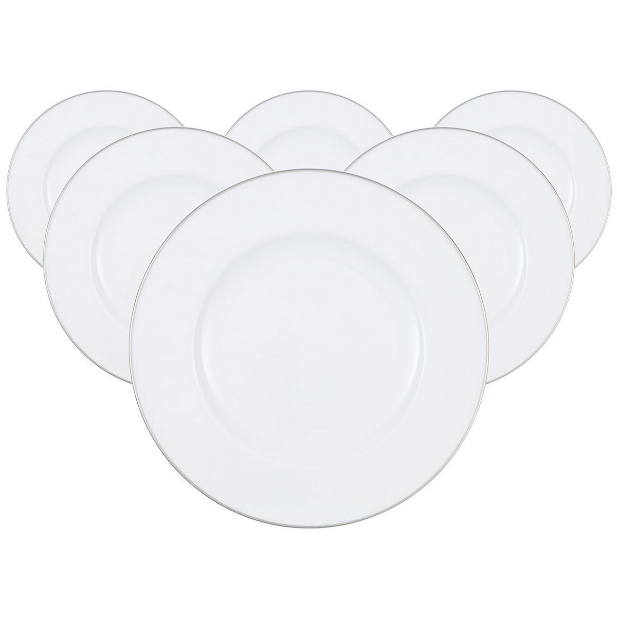 SPEISETELLER Anmut Platinum No. 1 weiß ø 27,7 cm 6er Set - Weiß, Keramik (27.7cm) - Villeroy & Boch