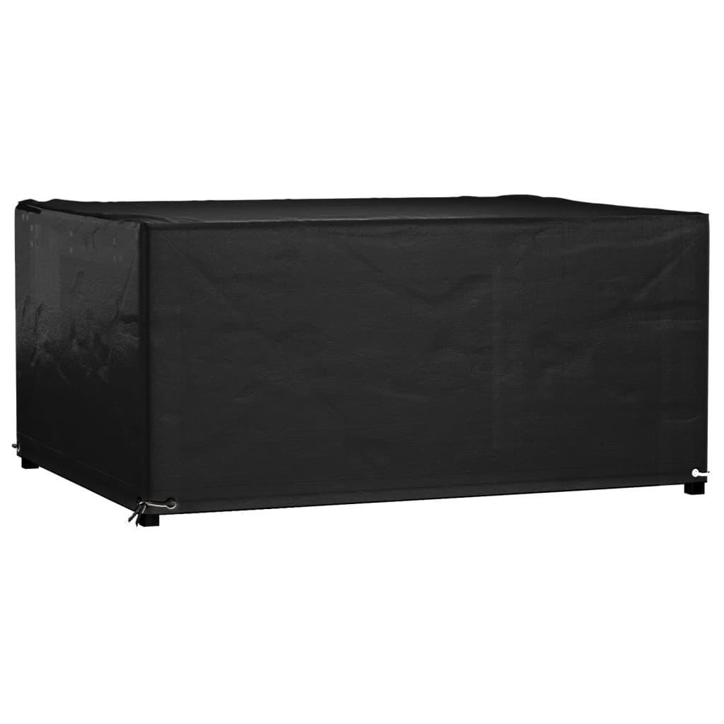 GARTENMÖBEL-ABDECKUNG 8 Ösen 160/120/75 Cm Rechteckig - Schwarz, Kunststoff (120/75/160cm) - vidaXL