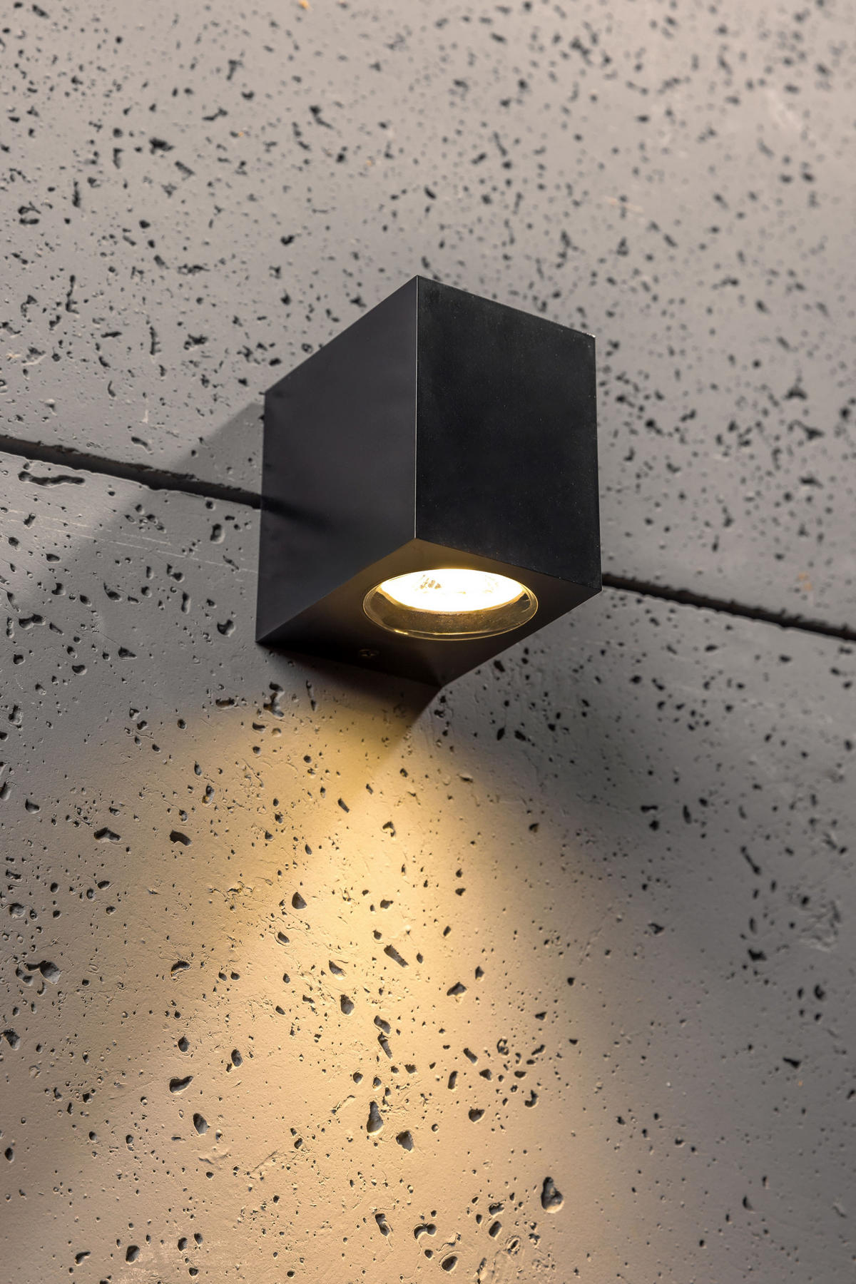 AUSSENWANDLEUCHTEE Schwarz Modernes Rechteck - Schwarz, Kunststoff (9.2/9/7cm) - CGC Europe