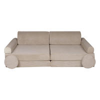 KINDERSOFA, Slimcord, Beige - Beige, Textil (160/48/80cm) - MeowBaby