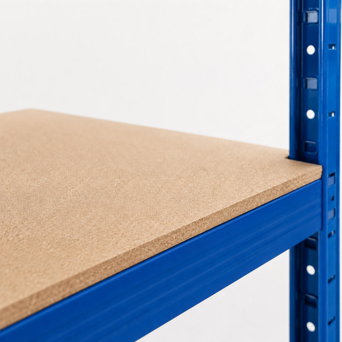 REGÁL Modrý těžkotonážní 5 polic ocel MDF 180x60 cm - různobarevná, kov/kompozitní dřevo (60/180/30cm) - Relaxdays