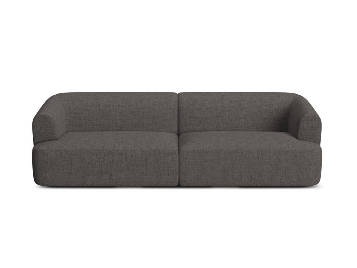 MODULARES-SOFA Campi aus strukturiertem Stoff grau 4 Sitzplätze - Grau, Textil (90/70/255cm) - Cosmopolitan Design