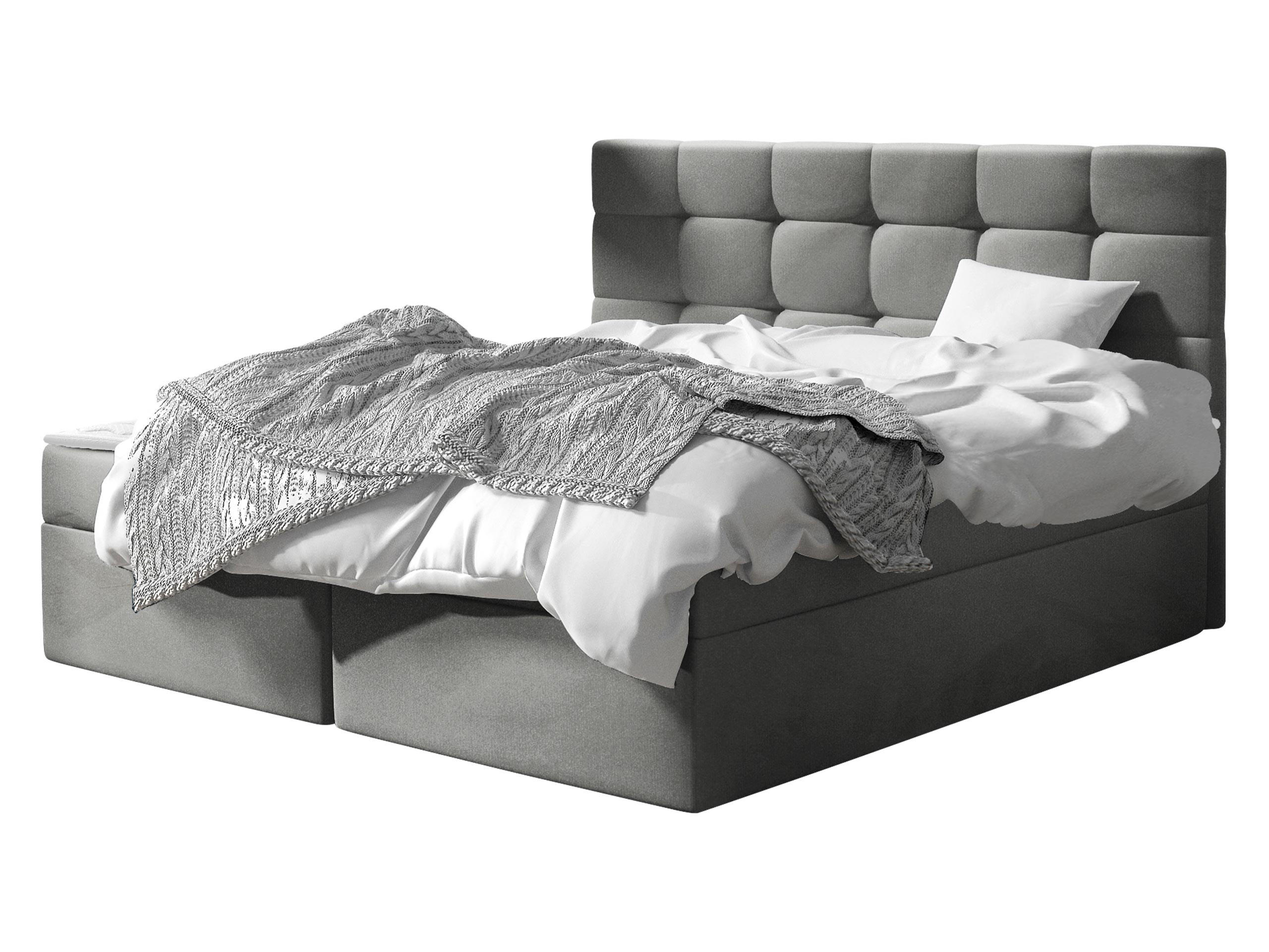 BOXBETT Luanda - Grau, Holzwerkstoff (160/200cm) - MIRJAN24