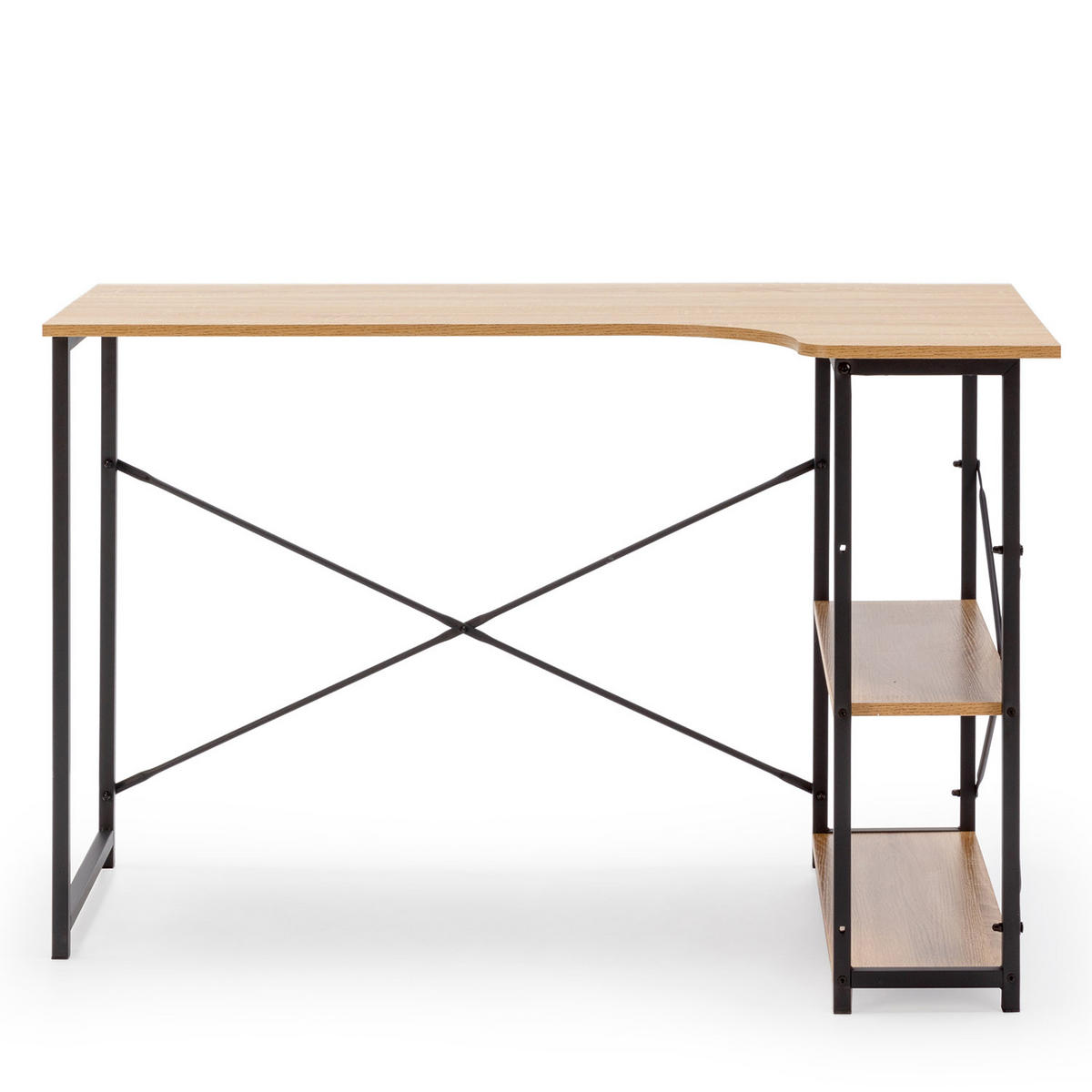 SCHREIBTISCH 120/73/75 Juani schwarz - Schwarz, Holzwerkstoff (73/120/75cm) - VS Venta-stock
