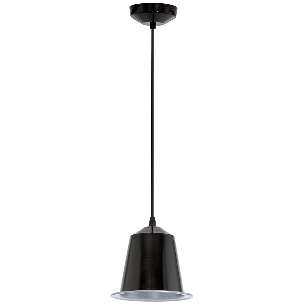 LED HÄNGELEUCHTE Stahl Schwarz glänzend - Schwarz, Metall (17.5/17.5/110cm)