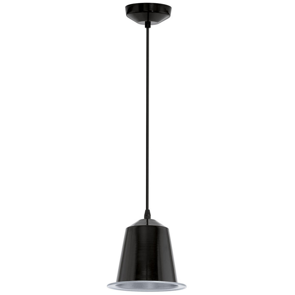 LED HÄNGELEUCHTE Stahl Schwarz glänzend - Schwarz, Metall (17.5/17.5/110cm)