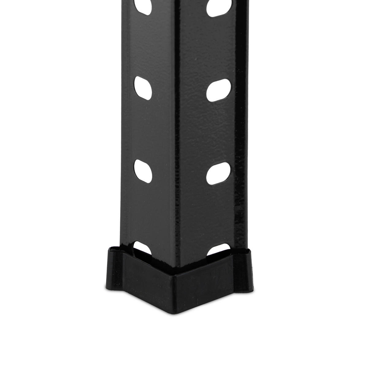 2XSCHWERLASTREGAL - Schwarz, Kunststoff/Metall (75.5/147.5/30.5cm) - Relaxdays