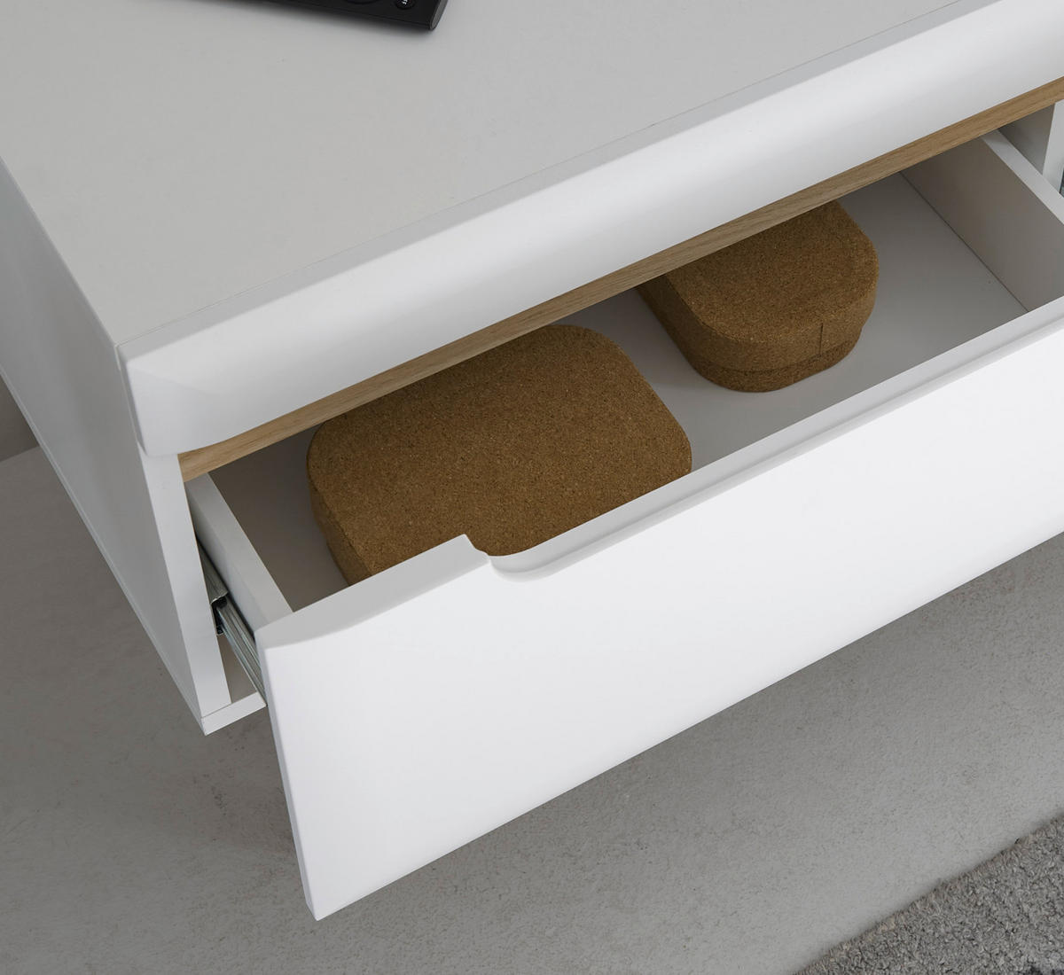 SIDEBOARD weiß, Eiche, skandinavisch 107 cm, Kommode mit Soft-Close-Funktion - Eichefarben/Weiß, Holz/Holzwerkstoff (107/83/40cm) - Furn.Design