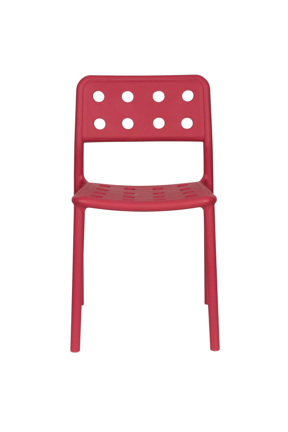 ESSZIMMERSTUHL Serra - Rot - 53/45.5/80 cm - 4er-Set - Rot, Kunststoff (45.5/80/53cm)