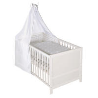 BABYBETT Sterne 70 x 140 cm inkl. Textilien - Weiß, Holzwerkstoff (70/140cm) - Roba