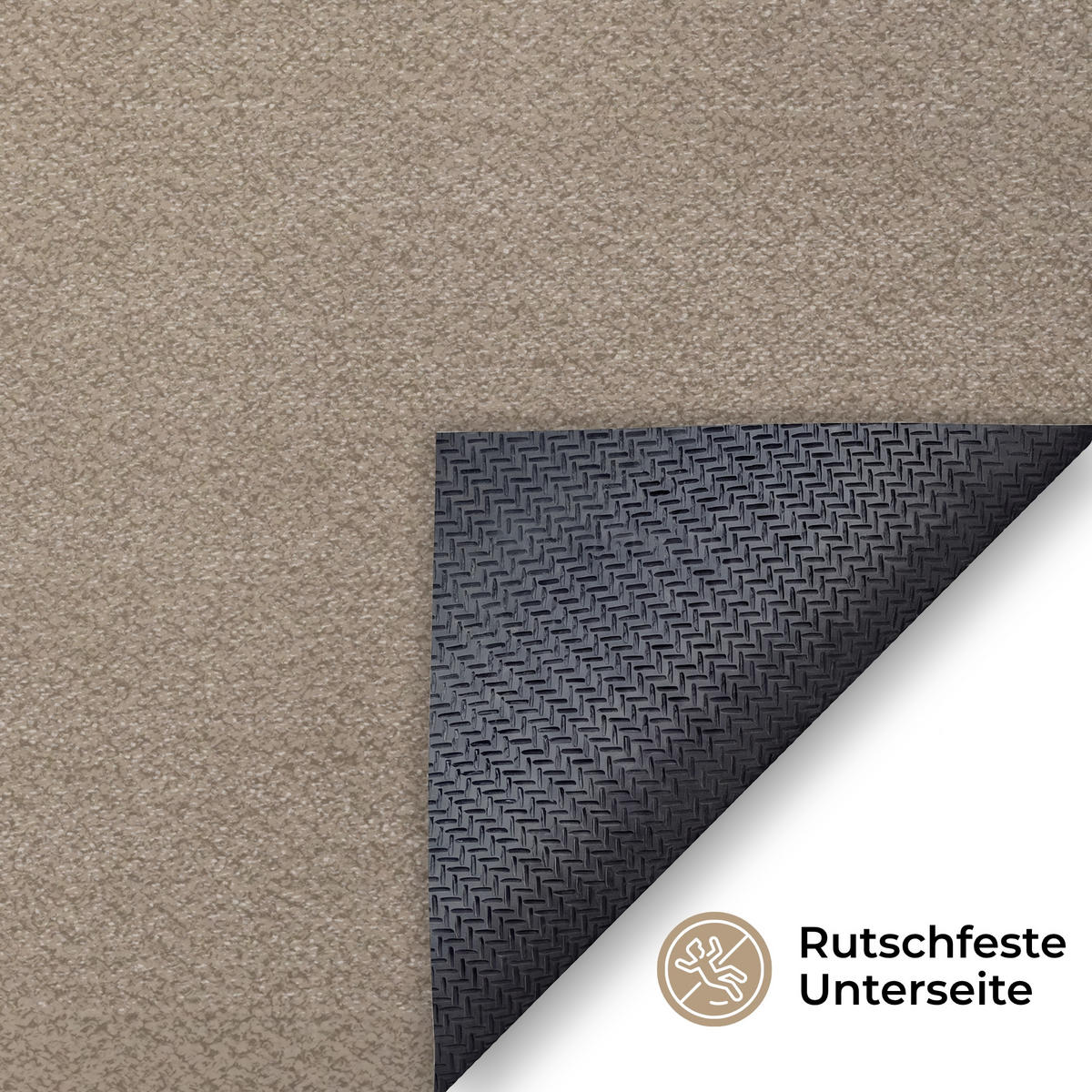 FUSSMATTE Glatte Oberflächen - Harmonisch - Wellenförmig Schmutzfangmatte 180x120 cm - Beige, Kunststoff (180/120cm) - MuchoWow