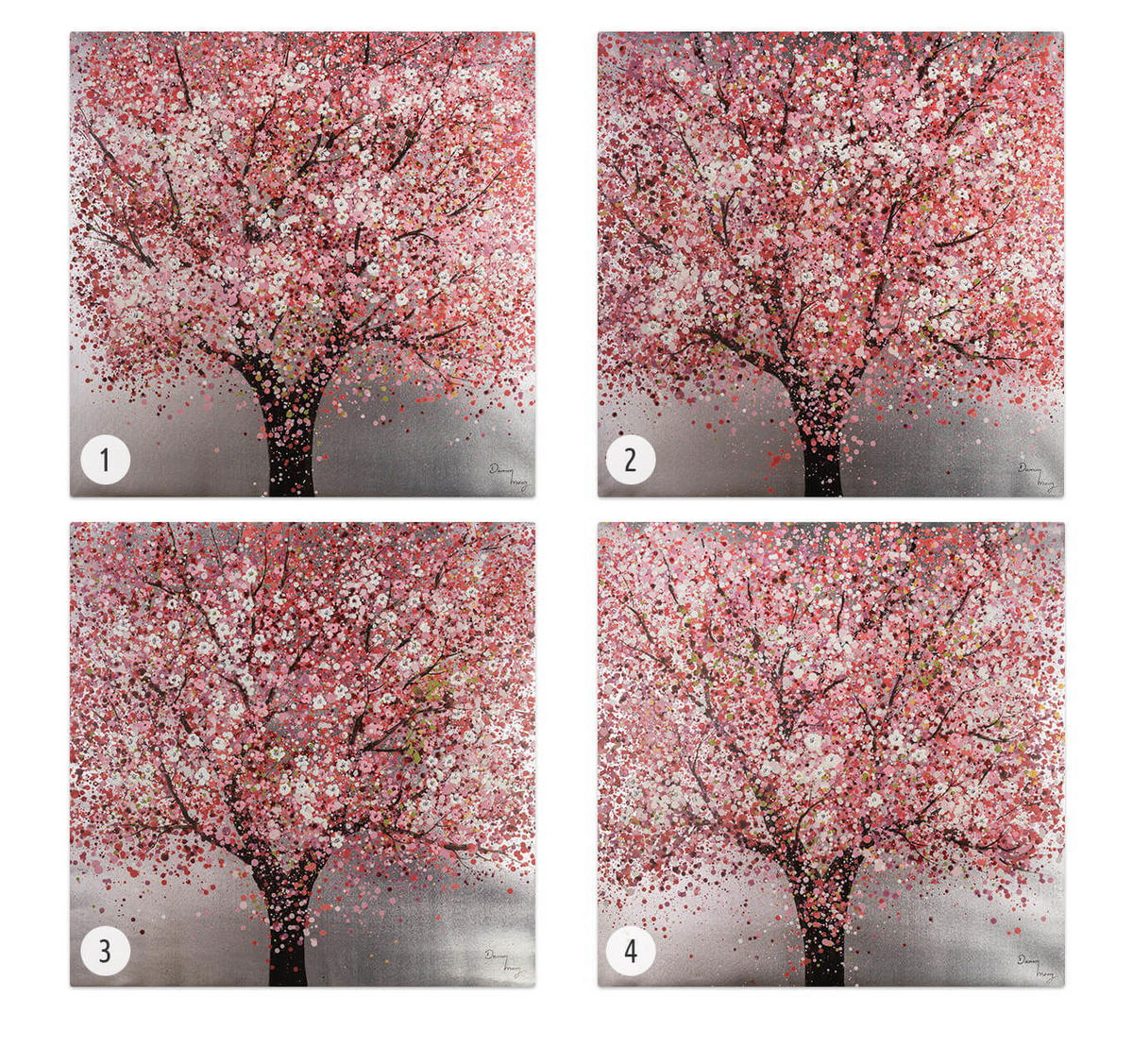 ÖLGEMÄLDE 80/80 cm - Pink, Holz/Textil (1.42/80cm) - KUNSTLOFT