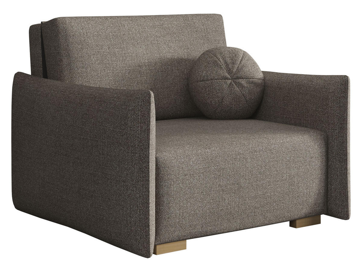 SCHLAFSOFA Viva Glov I - Hellbraun/Naturfarben, Holz/Textil (104/85/98cm) - MIRJAN24