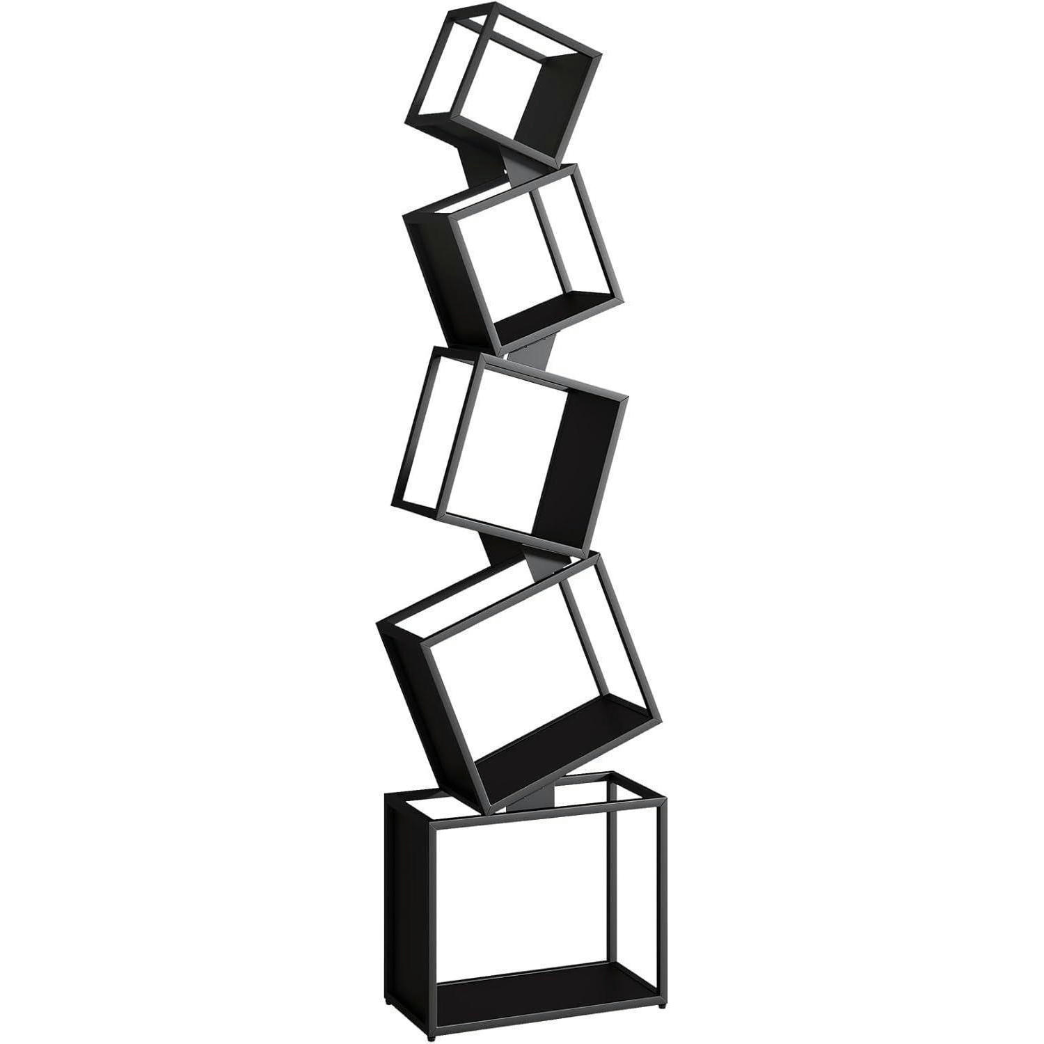 BÜCHERREGAL Metall 180 cm Schwarz - Schwarz, Metall (46/179.5/22.5cm)