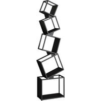 BÜCHERREGAL Metall 180 cm Schwarz - Schwarz, Metall (46/179.5/22.5cm)