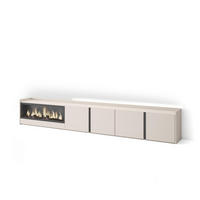 LOWBOARD, Beige, 315/35/50cm, Kamin mit Feuereffekt XXL - Beige, Holzwerkstoff (315/50/35cm) - Skraut Home