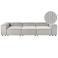 3-SITZER-MODULSOFA Cord Taupe Ardal - Taupe, Textil (328/68/120cm) - Beliani