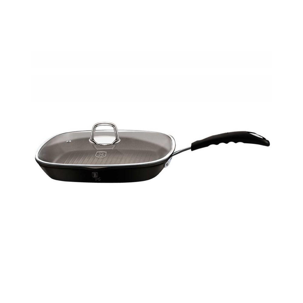 GRILLPFANNE Schwarz 28/28/4.5 cm BH6130 - Schwarz, Glas (28cm) - Berlinger Haus