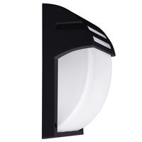 AUSSEN-WANDLEUCHTE Alu Schwarz - Schwarz, Glas (18/24.5/9.3cm)