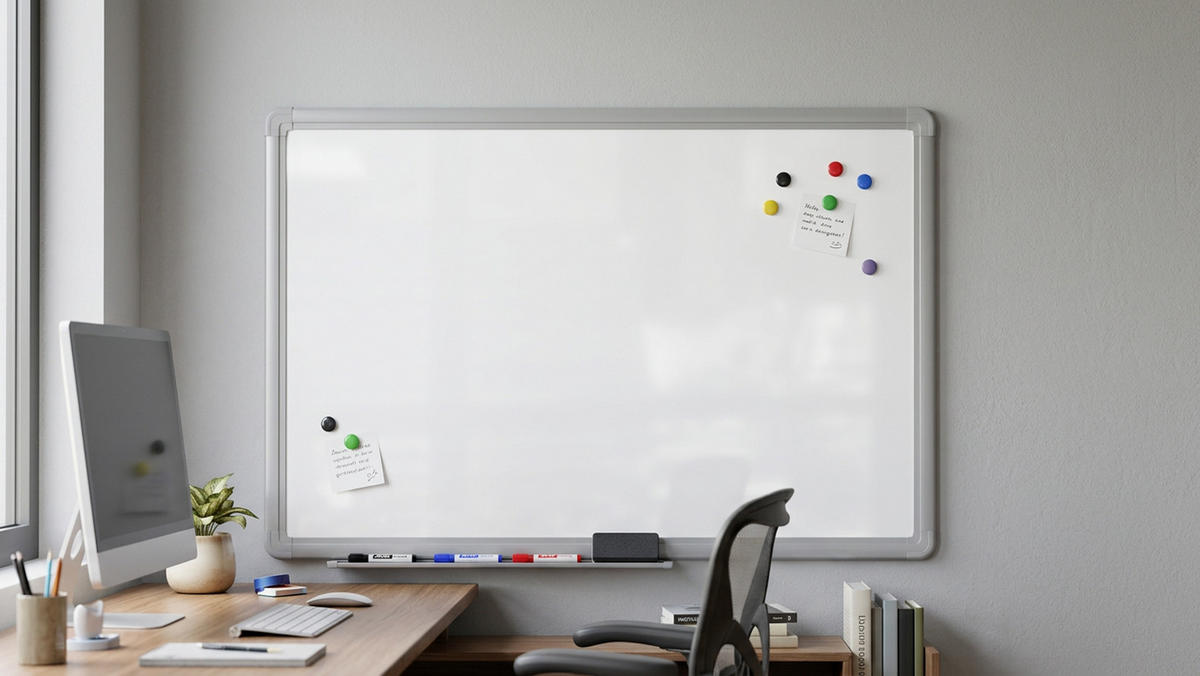 WHITEBOARD Magnetisch 60x40cm - PREMIUM EXPO Alurahmen - Weiß, Metall (60/40/1.6cm) - ALLboards