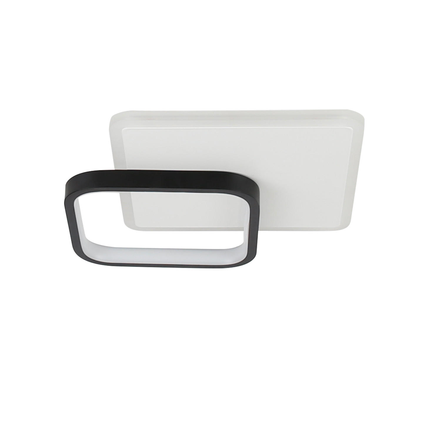 LED-DECKENLEUCHTE Archie 25/25/5 cm - Schwarz/Weiß, Metall (25/25/6cm) - Nettlife