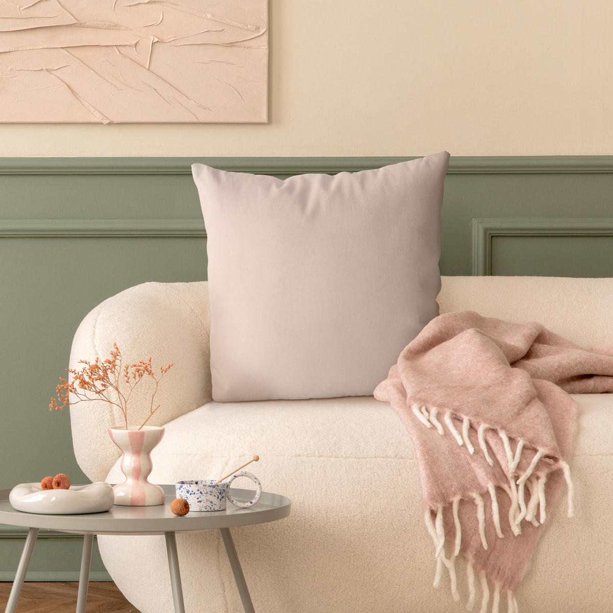 KISSENBEZUG Perlmutt 40/40 cm - Rosa, Textil (40/40cm) - Bilderwelten