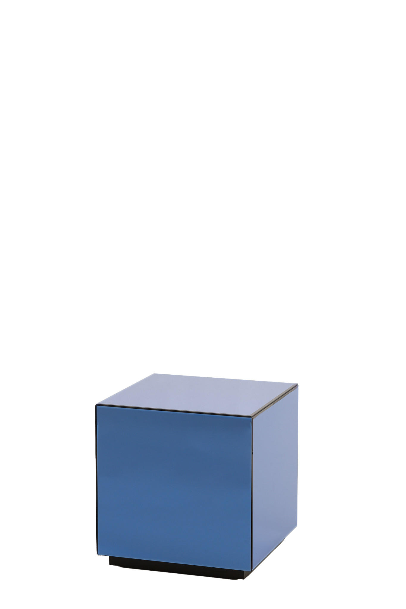 BLUMENSÄULE Daxton Blau 40/40/40 cm - Blau, Glas (40/40/40cm) - Light & Living