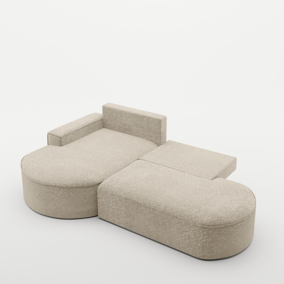 ECKSOFA Modena Pro - Komfort Und Stil stoff Arena Beige Links - Beige, Holz (278/179cm) - Kaiser Möbel