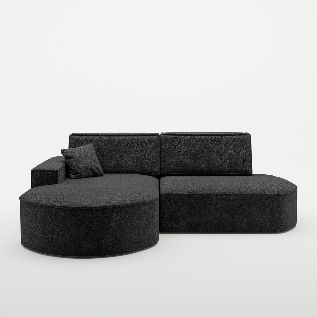 ECKSOFA Modena Pro - Komfort Und Stil stoff Arena Graphit Links - Graphitfarben, Holz (278/179cm) - Kaiser Möbel