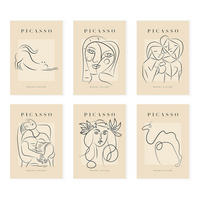 POSTER Set Mit 6 Illustrationen Von Pablo Picasso Weiblich A3 Rahmenlos - Klar, Papier (29/3cm) - Nacnic