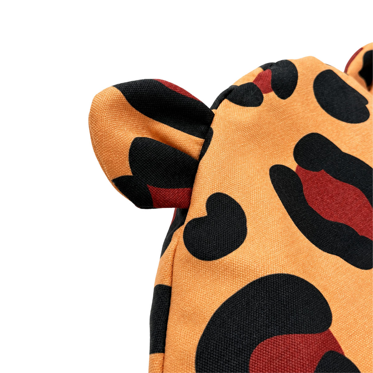 KINDER-SITZSACK Leopard mit Ohren – weicher Beanbag-Sessel zum Spielen und Entspannen - Schwarz, Textil (58/50/67cm) - Bees & Blooms