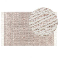 TEPPICH geflochten Kestel 230/160 cm - Beige, Textil (160/230cm) - Beliani