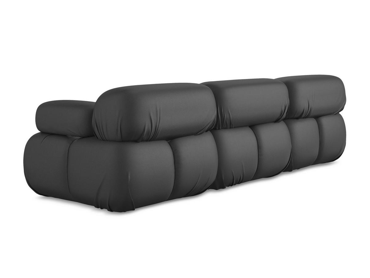 3-SITZER SOFA Kunstleder Grau - Beige/Schwarz, Leder/Kunststoff (285/70/96cm) - Makamii