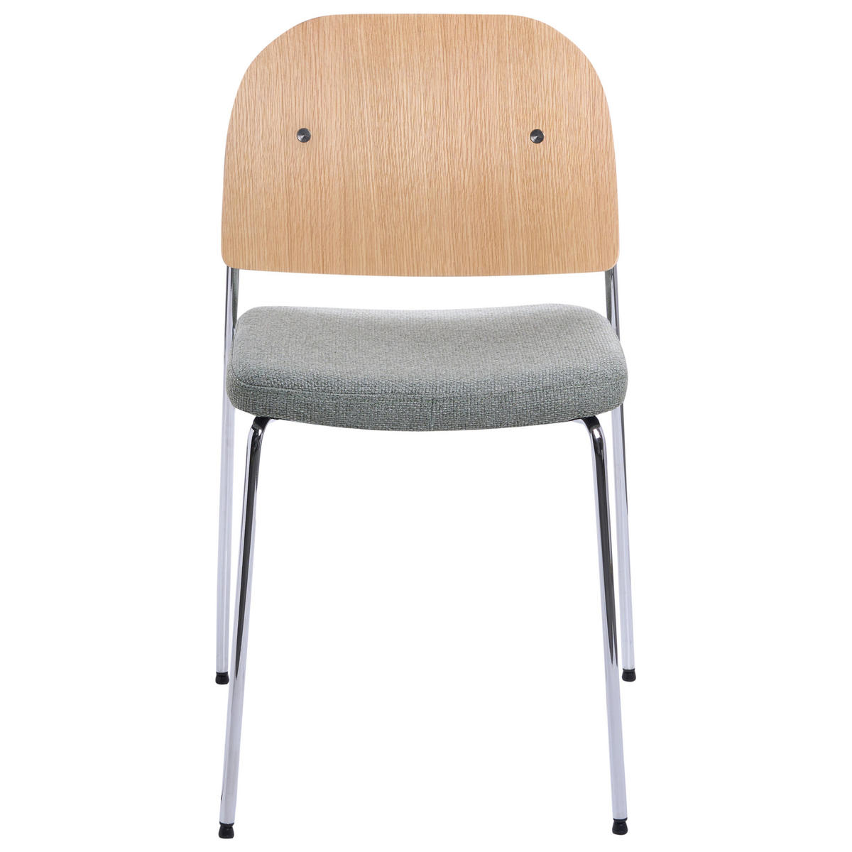 ESSZIMMERSTUHL 2er-Set Metall Grün/Hellbraun Ashcroft - Hellbraun, Metall (50/80/50cm) - Beliani