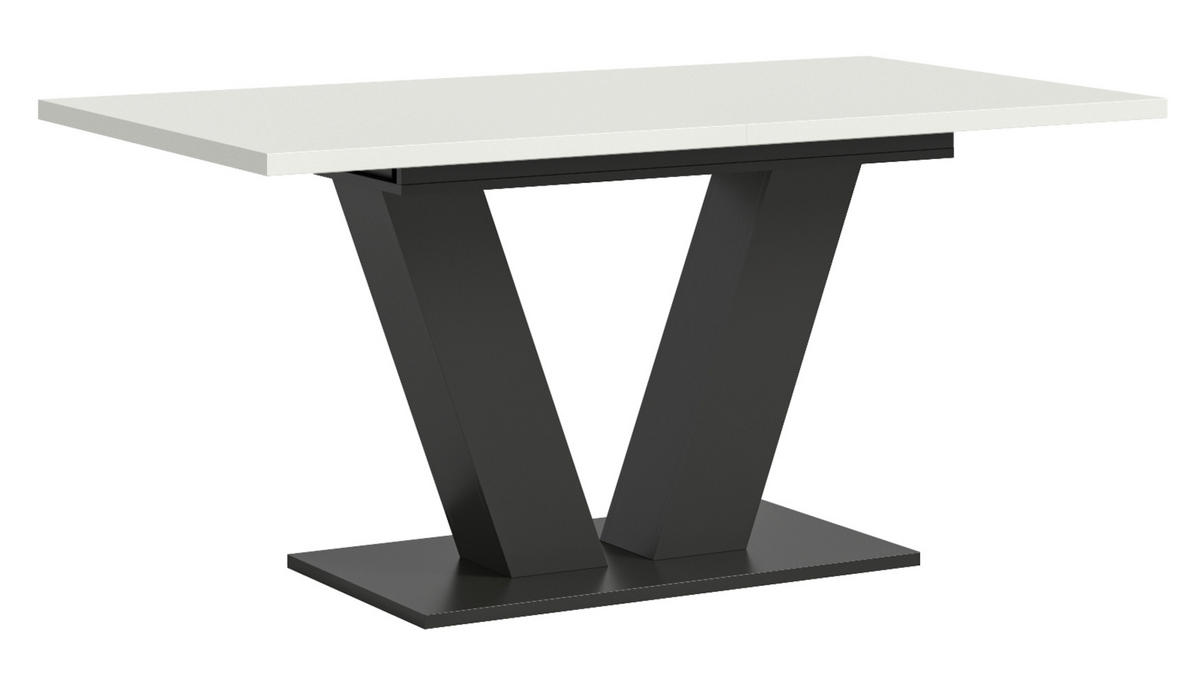 ESSTISCH weiß, grau 150 - 190 cm, Küchentisch ausziehbar - Weiß/Grau, Holz/Holzwerkstoff (150/90/76cm) - Inn.Furn