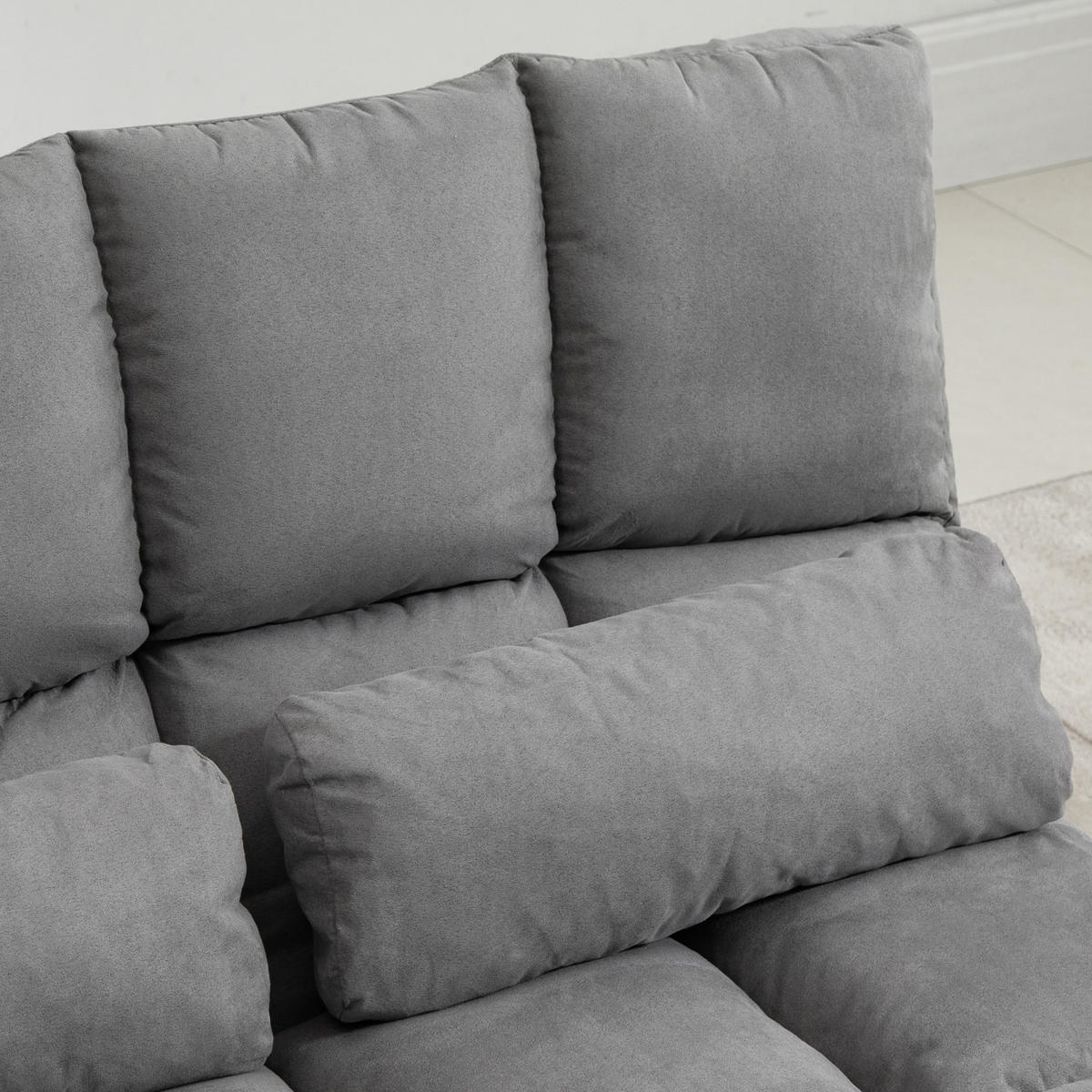 SCHLAFSESSEL DE-13378 90-180° verstellbar & 2 Kissen Grau - Hellgrau, Textil (73/60/102cm) - ComfortXL