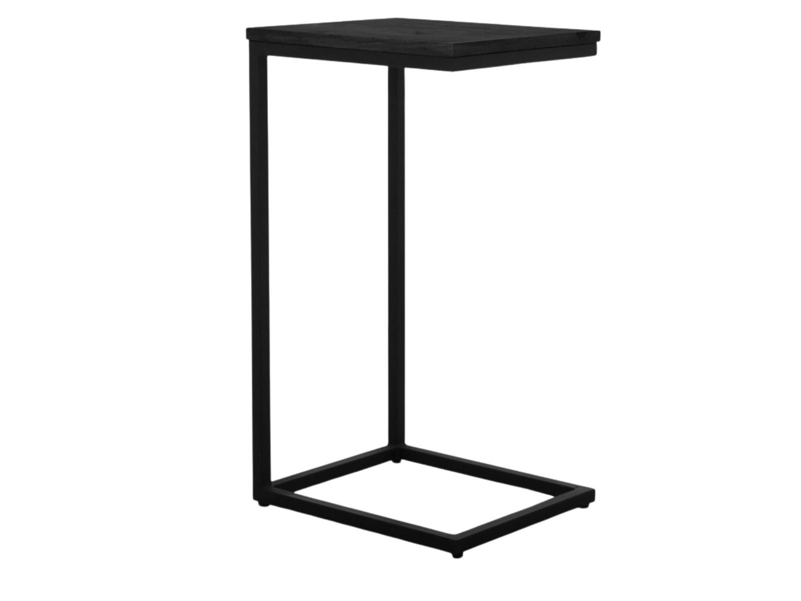 BEISTELLTISCH Rya Mangoholz 38 cm / 31 cm Schwarz - Schwarz, Holz (31/38/68cm) - Villa Möbel