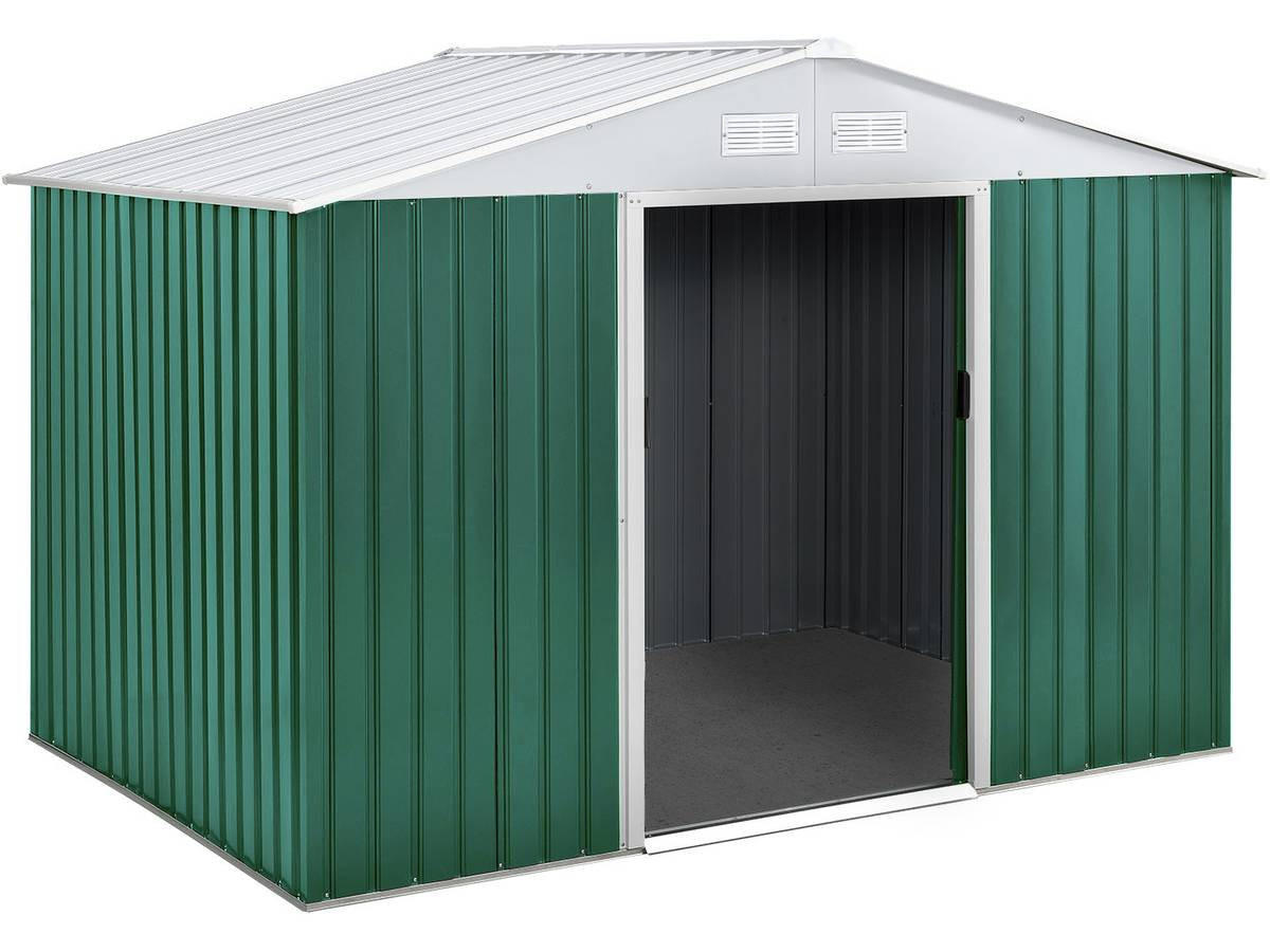 METALL-GARTENHAUS rosas Grün - Grün, Metall (213/195/191cm) - Habitat Garten