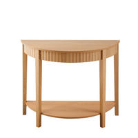 ABGERUNDETE Konsole mit Welleneffekt und 2 Ebenen bologne 100/40/76 cm - Eschefarben, Holzwerkstoff (16/40/76cm) - Calicosy