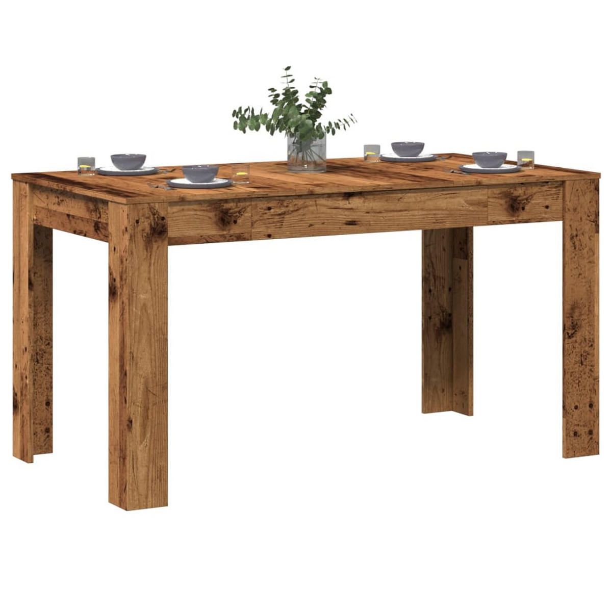 ESSTISCH Altholz-Optik 140/74,5/76 Cm Holzwerkstoff - Braun, Holzwerkstoff (140/74.5/76cm) - vidaXL