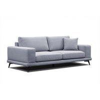 SOFA MEDIOLANE 3-Sitzer, hellblau - Hellblau, Holzwerkstoff/Textil (233/87/96cm) - Courtois Laville